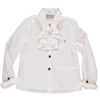 Blusa branco com folhos