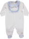 Babygrow de menina branco com folho azul