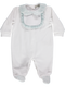 Babygrow para menina branco com folho verde