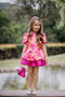 Pink and orange party dress