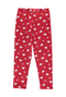 Red leggings with white hearts