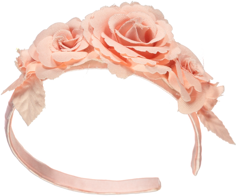 Salmon floral headband