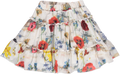 Full skirt with floral pattern