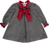 Black and red Pied de Poule dress with bow