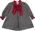 Black and red Pied de Poule dress with bow