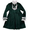 Vestido verde em veludo estilo Vitoriano