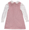 Vestido xadrez Pied-de-poule rosa