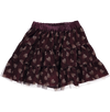 Aubergine tulle skirt with golden hearts