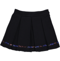 Navy blue pleated skirt