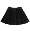 Pleated skirt in black nappa