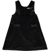 Pichi dress in black nappa
