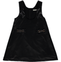 Pichi dress in black nappa