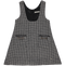 Vestido Pichi em xadrez Pied-de-Poule preto