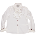 White blouse with ruffles