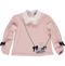 Camisola em malha rosa com estampado