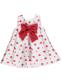 Dress with red hearts and red bow