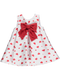Dress with red hearts and red bow