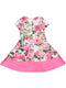 Pink dress with floral pattern