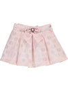Pink skirt with polka dot fabric bow