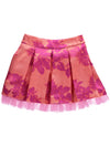 Pink and orange skirt with masculine pleats