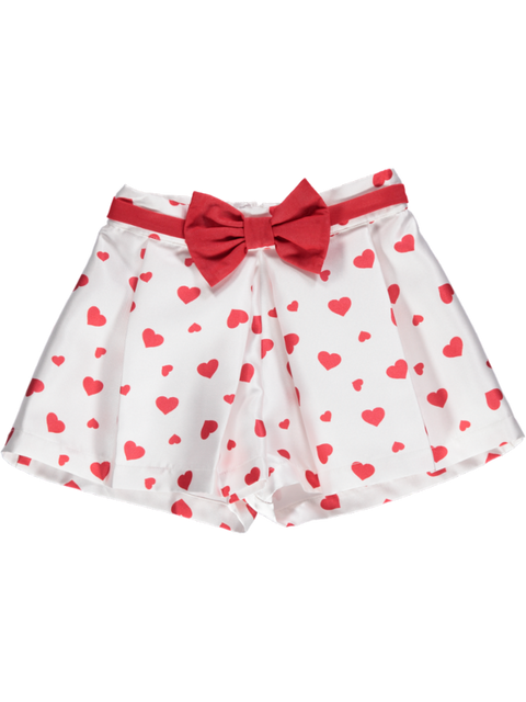 White shorts with red hearts