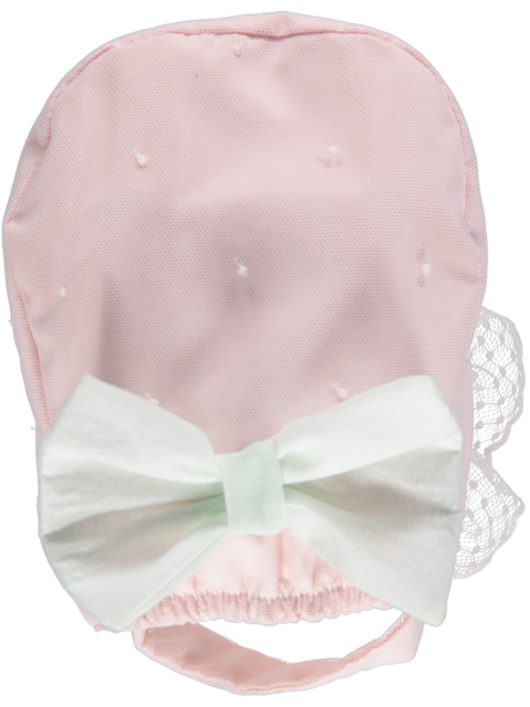Touca de menina rosa