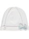 Gorro branco com laço verde