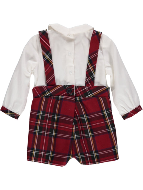 Body tartan vermelho com papillon