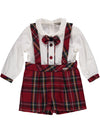 Body tartan vermelho com papillon