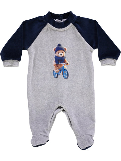 Babygrow cinzento com ursinho