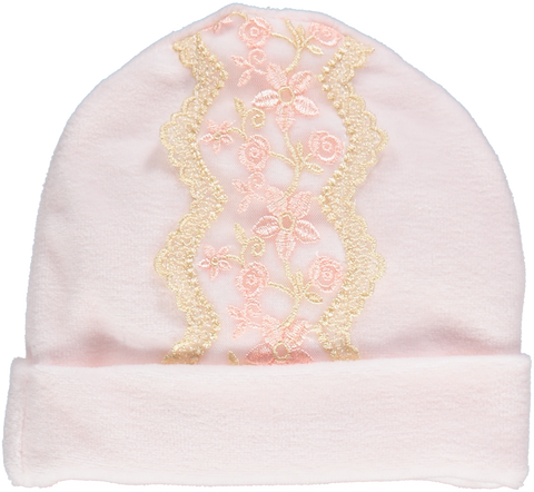 Gorro rosa para menina