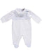 Babygrow branco com detalhes azuis