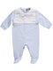 Babygrow azul com peito com pregas