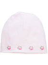 Gorro rosa com flores