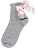 Sock with pink bow