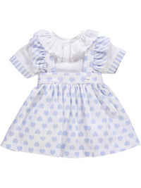 Conjunto de saia de peito aos corações com camisa