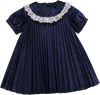 Vestido de bebé navy plissado