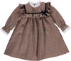 Vestido de bebé xadrez com folhos