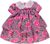 Vestido de bebé rosa tigrado