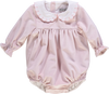Body de menina mrosa com gola bordada