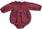 Body de menino em xadrez vermelho