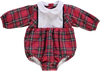 Body de menino em xadrez vermelho