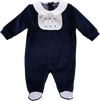 Babygrow de menino navy com detalhes bordados