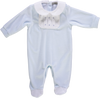 Babygrow de menino azul com detalhes bordados