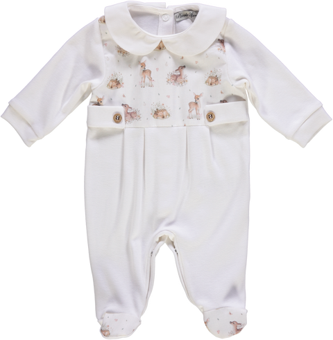 Babygrow branco com padrão