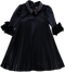 Vestido de veludo preto plissado com brilhantes