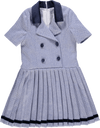 Vestido trespasse xadrez azul