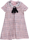 Vestido channel rosa com lantejoulas