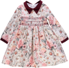 Vestido florido com smocks