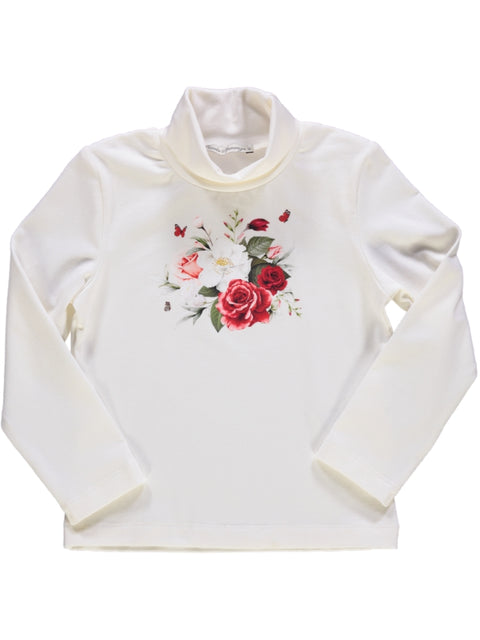 Camisola de gola alta branca
